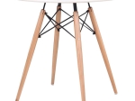 ART WOOD ΤΡΑΠΕΖΙ, ΠΟΔΙΑ ΟΞΙΑ ΦΥΣΙΚΟ, ΕΠΙΦΑΝΕΙΑ MDF ΑΣΠΡΟ