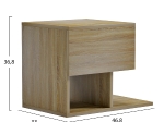 ΚΟΜΟΔΙΝΟ CASPIAN ΗΜ9071.12 ΜΕΛΑΜΙΝΗ ΣΕ ΣΟΝΑΜΑ 46,8x33x36,8Υεκ