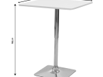 ΤΡΑΠΕΖΙ ΜΠΑΡ VEGAS PAKOWORLD MDF ΜΑΥΡΟ-ΠΟΔΙ ΧΡΩΜΙΟΥ 70X70X70-91.5ΕΚ