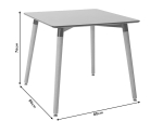 ΤΡΑΠΕΖΙ NATALI PAKOWORLD ΤΕΤΡΑΓΩΝΟ MDF ΧΡΩΜΑ ΜΑΥΡΟ GLOSS 80X80X76ΕΚ
