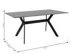 ΤΡΑΠΕΖΙ OLIVET PAKOWORLD SINTERED STONE ΜΑΥΡΟ ΜΑΡΜΑΡΟΥ-ΜΑΥΡΟ 180X90X75ΕΚ