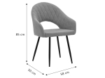 ΠΟΛΥΘΡΟΝΑ MACIE PAKOWORLD ΥΦΑΣΜΑ ANTIQUE ΓΚΡΙ-ΜΑΥΡΟ 58X50X85ΕΚ