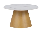 ΤΡΑΠΕΖΙ ΣΑΛΟΝΙΟΥ SOLEIRE INART ΛΕΥΚΟ ΜΑΡΜΑΡΟΥ SINTERED STONE Φ70X40ΕΚ