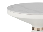 ΒΟΗΘΗΤΙΚΑ ΤΡΑΠΕΖΙΑ COOZLIN INART SINTERED STONE ΣΕ ΑΠΟΧΡΩΣΗ ΛΕΥΚΟ ΜΑΡΜΑΡΟΥ ΜΕ ΛΕΥΚΟ-ΧΡΥΣΟ ΜΕΤΑΛΛΟ