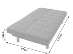 ΚΑΝΑΠΕΣ-ΚΡΕΒΑΤΙ TRAVIS PAKOWORLD 3ΘΕΣΙΟΣ ΜΕ ΥΦΑΣΜΑ ΜΠΕΖ 175X83X74ΕΚ