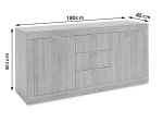 ΜΠΟΥΦΕΣ - ΚΟΝΣΟΛΑ DOHA PAKOWORLD ΧΡΩΜΑ SONOMA 180X45X80,5ΕΚ