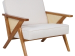 ΠΟΛΥΘΡΟΝΑ CLAUDIA PAKOWORLD ΥΦΑΣΜΑ ΜΠΕΖ-PE RATTAN-RUBBERWOOD ΦΥΣΙΚΟ