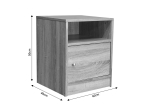 ΚΟΜΟΔΙΝΟ FOLY PAKOWORLD ΜΕ ΕΝΑ ΝΤΟΥΛΑΠΙ SONOMA 40X40X50ΕΚ