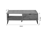 ΤΡΑΠΕΖΙ ΣΑΛΟΝΙΟΥ THELMA PAKOWORLD SONOMA ΜΕΛΑΜΙΝΗΣ 120X60X41.6ΕΚ
