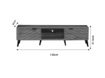 ΕΠΙΠΛΟ ΤΗΛΕΟΡΑΣΗΣ THELMA PAKOWORLD SONOMA ΜΕΛΑΜΙΝΗΣ 150X40X41.6ΕΚ
