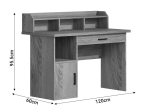 ΓΡΑΦΕΙΟ ΕΡΓΑΣΙΑΣ WORKIE PAKOWORLD SONOMA MDF 120X60X95.5ΕΚ