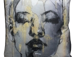 ΜΑΞΙΛΑΡΙ ARTELIBRE ΠΡΟΣΩΠΟ ΓΚΡΙ ΒΕΛΟΥΔΟ 60X60CM