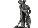 ΓΛΥΠΤΟ ΚΑΡΔΙΑ "STAND BY ME" COUPLE MOTIF ΣΙΔΕΡΟ ANTHRACITE ΑΣΗΜΕΝΙΟ PU 11X5X23CM