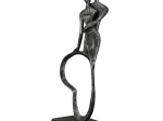 ΓΛΥΠΤΟ ΚΑΡΔΙΑ "STAND BY ME" COUPLE MOTIF ΣΙΔΕΡΟ ANTHRACITE ΑΣΗΜΕΝΙΟ PU 11X5X23CM
