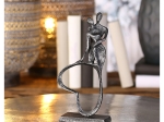 ΓΛΥΠΤΟ ΚΑΡΔΙΑ "STAND BY ME" COUPLE MOTIF ΣΙΔΕΡΟ ANTHRACITE ΑΣΗΜΕΝΙΟ PU 11X5X23CM