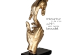 ΓΛΥΠΤΟ ΧΕΡΙΑ 'TWO HANDS' ΠΟΛΥΡΕΖΙΝΗ ΧΡΥΣΟ 8X13.5X29CM