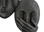 ΓΛΥΠΤΟ ΠΡΟΣΩΠΟ '3 FACES' ΠΟΛΥΡΕΖΙΝΗ ΜΑΥΡΟ 8.5X30X29.5CM