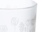 ΦΑΝΑΡΙ ΚΑΤΑΙΓΙΔΑΣ CYLINDRICAL "FLOWER" ΛΟΥΛΟΥΔΑΤΟ DESIGN ΓΥΑΛΙΝΟ ΛΕΥΚΟ PU 18 H. CM D. 7 CM