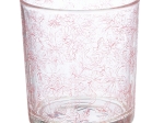ΦΑΝΑΡΙ ΚΑΤΑΙΓΙΔΑΣ CYLINDRICAL "ROSE" ΛΟΥΛΟΥΔΑΤΟ PATTERN ΓΥΑΛΙΝΟ CLEAR ROSE PU 18 PCS. ASSORTED H. CM D. 7 CM