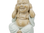 ΦΙΓΟΥΡΑ BUDDHA "MEDITATION" ΠΟΛΥΡΕΖΙΝΗ ECRU PU 12 PCS. ASSORTED 6X5X9.5CM