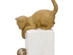 ΦΙΓΟΥΡΑ CAT "CHARLIE" ΠΟΛΥΡΕΖΙΝΗ BROWN PU 4 11X7.5X18.5CM