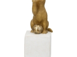 ΦΙΓΟΥΡΑ CAT "CHARLIE" ΠΟΛΥΡΕΖΙΝΗ BROWN PU 4 7.5X8.5X19.5CM
