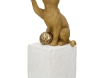ΦΙΓΟΥΡΑ CAT "CHARLIE" ΠΟΛΥΡΕΖΙΝΗ BROWN PU 4 7.5X8.5X19.5CM