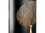 ΦΑΝΑΡΙ ΚΑΤΑΙΓΙΔΑΣ CYLINDRICAL "SOLITARY TREE" ΔΕΝΤΡΟ MOTIF ΜΕΤΑΛΛΟ ΜΑΥΡΟ ΧΡΥΣΟ PU 14X10X15CM