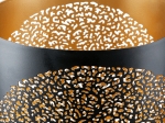 ΦΑΝΑΡΙ ΚΑΤΑΙΓΙΔΑΣ CYLINDRICAL "SOLITARY TREE" ΔΕΝΤΡΟ MOTIF ΜΕΤΑΛΛΟ ΜΑΥΡΟ ΧΡΥΣΟ PU 14X10X15CM