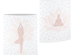 ΔΙΑΚΟΣΜΗΤΙΚΟ ΦΩΣ (LED) ΕΛΛΕΙΨΗ 'NAMASTE' YOGA ΧΑΡΤΙ ΛΕΥΚΟ 2ΤΜΧ 6X13X16CM