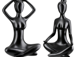 ΦΙΓΟΥΡΑ ΓΥΝΑΙΚΑ 'MEDITATION' ΠΟΛΥ ΜΑΥΡΟ 2ΤΜΧ 12X16X29CM