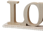 LETTERING "LOVE" ΞΥΛΟ ECRU PU 4 41X7.5X12.5CM