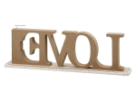 LETTERING "LOVE" ΞΥΛΟ ECRU PU 4 41X7.5X12.5CM