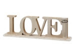 LETTERING "LOVE" ΞΥΛΟ ECRU PU 4 41X7.5X12.5CM