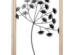 WALL RELIEF "DANDELION" ΜΕΤΑΛΛΟ ΜΑΥΡΟ PU 30X3X40CM