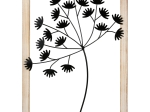 WALL RELIEF "DANDELION" ΜΕΤΑΛΛΟ ΜΑΥΡΟ PU 30X3X40CM