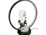 ΤΡΑΠΕΖΙ ΛΑΜΠΑ (LED) ASTRONAUT "APOLLO" ΠΟΛΥΡΕΖΙΝΗ ΜΑΥΡΟ ΓΚΡΙ PU 30.5X14.5X33CM