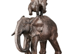  FIGURE ELEPHANT SYNTHETIC RESIN BROWN 2 ASSORTED 18X10X20CM 18X10X20CM