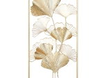  ΑΝΑΓΛΥΦΟ ΤΟΙΧΟΥ ΟΡΘΟΓΩΝΙΟ GINKGO MOTIF ΜΕΤΑΛΛΙΚΟ ΧΡΥΣΟ ΧΡΩΜΑ 30X1X60CM 30X1X60CM