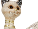 FIGURE CAT SYNTHETIC RESIN ΑΝΟΙΧΤΟ ΚΑΦΕ 21X8X12CM 21X8X12CM