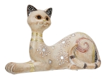 FIGURE CAT SYNTHETIC RESIN ΑΝΟΙΧΤΟ ΚΑΦΕ 21X8X12CM 21X8X12CM