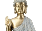  ΦΙΓΟΥΡΑ BUDDHA ΣΥΝΘΕΤΙΚΗ ΡΗΤΙΝΗ ΓΚΡΙ ΧΡΥΣΟ ΧΡΩΜΑ 16X8X25CM 16X8X25CM