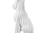  FIGURE DOG SYNTHETIC RESIN WHITE 8X12X22CM 8X12X22CM