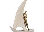 FIGURE BOAT MAN MOTIF ΣΥΝΘΕΤΙΚΗ ΡΗΤΙΝΗ ΧΡΥΣΟ ΧΡΩΜΑ ΑΣΗΜΙ ΧΡΩΜΑ 2 ΠΟΙΚΙΛΙΑ 20X6X29CM 20X6X29CM