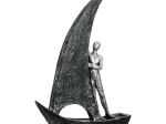 FIGURE BOAT MAN MOTIF ΣΥΝΘΕΤΙΚΗ ΡΗΤΙΝΗ ΧΡΥΣΟ ΧΡΩΜΑ ΑΣΗΜΙ ΧΡΩΜΑ 2 ΠΟΙΚΙΛΙΑ 20X6X29CM 20X6X29CM