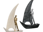  FIGURE BOAT MAN MOTIF ΣΥΝΘΕΤΙΚΗ ΡΗΤΙΝΗ ΧΡΥΣΟ ΧΡΩΜΑ ΑΣΗΜΙ ΧΡΩΜΑ 2 ΠΟΙΚΙΛΙΑ 20X6X29CM 20X6X29CM