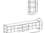 ΣΥΝΘΕΤΟ ΣΑΛΟΝΙΟΥ PWF-0039 PAKOWORLD  ΧΡΩΜΑ ΚΑΡΥΔΙ 184,5X35X45ΕΚ