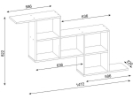 ΡΑΦΙΕΡΑ ΤΟΙΧΟΥ PWF-0077 PAKOWORLD ΧΡΩΜΑ ΛΕΥΚΟ 147X22X82ΕΚ