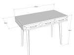 ΓΡΑΦΕΙΟ PWF-0280 PAKOWORLD ΧΡΩΜΑ ΑΝΘΡΑΚΙ - ΠΕΥΚΟ 105X55X79ΕΚ