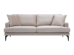 ΚΑΝΑΠΕΣ 2ΘΕΣΙΟΣ FORTUNE PAKOWORLD ΒΕΛΟΥΔΟ ΜΠΕΖ-ΜΑΥΡΟ 175X90X88ΕΚ